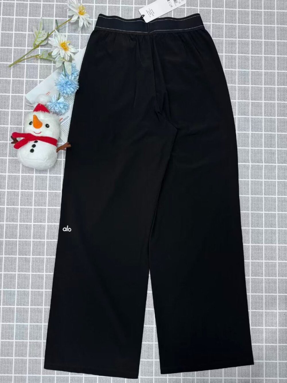 Black 💞 ALO Yoga Wide Leg Trouser Pants 😝 Office Chic (Regular:30" Inseam) NWT - Picture 3 of 8